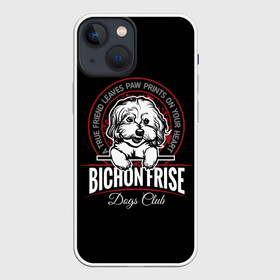 Чехол для iPhone 13 mini с принтом Бишон Фризе (Bichon Frize) в Кировске,  |  | Тематика изображения на принте: animal | bichon frize | bolognese | dog | french lapdog | lapdog | maltese | poodle | бишон фризе | болонка | болоньез | друг человека | живот | кинолог | кудрявая болонка | мальтезе | пёс | порода собак | пудель | собака