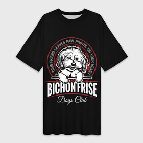 Платье-футболка 3D с принтом Бишон Фризе (Bichon Frize) в Кировске,  |  | animal | bichon frize | bolognese | dog | french lapdog | lapdog | maltese | poodle | бишон фризе | болонка | болоньез | друг человека | живот | кинолог | кудрявая болонка | мальтезе | пёс | порода собак | пудель | собака