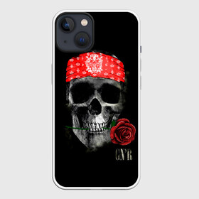 Чехол для iPhone 13 с принтом GNR Skull в Кировске,  |  | alternative | guns n roses | metall | music | rock | альтернатива | ганс энд росес | металл | музыка | пушки и розы | рок