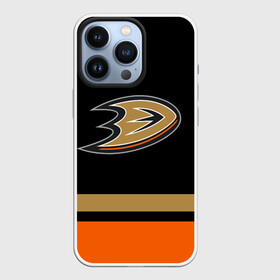 Чехол для iPhone 13 Pro с принтом Anaheim Ducks | Анахайм Дакс в Кировске,  |  | anahaim ducks | anaheim | anaheim ducks | ducks | hockey | mighty ducks | nhl | usa | дакс | могучие утята | нхл | спорт | сша | хоккей | шайба