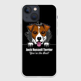 Чехол для iPhone 13 mini с принтом Джек Рассел Терьер (Jack Russell Terrier) в Кировске,  |  | animal | dog terrier | jack russell terrier | год собаки | джек рассел терьер | друг человека | животное | зверь | кинолог | охотничья собака | пёс | пёсик | собака джек рассел терьер | собаковод | терьер