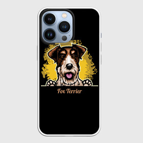 Чехол для iPhone 13 Pro с принтом Фокстерьер (Fox terrier) в Кировске,  |  | animal | dog | fox terrier | hunting dog | terrier | год собаки | друг человека | животное | зверь | кинолог | охотничья собака | пёс | пёсик | порода собак | собака | собака фокстерьер | собаковод | терьер | фокстерьер