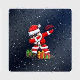 Магнит виниловый Квадрат с принтом SANTA DABBING в Кировске, полимерный материал с магнитным слоем | размер 9*9 см, закругленные углы | christmas | dab | dabbing | santa | дед мороз | елка | зима | новый год | подарок | рождество | санта | снег | снегурочка | снежинка