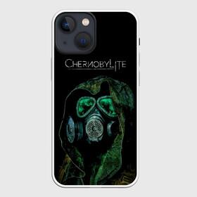 Чехол для iPhone 13 mini с принтом CHERNOBYLlite на чёрном фоне в Кировске,  |  | Тематика изображения на принте: выживалка | игра | сталкер | стрелялка | чернобль | шутер