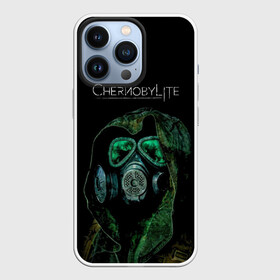 Чехол для iPhone 13 Pro с принтом CHERNOBYLlite на чёрном фоне в Кировске,  |  | выживалка | игра | сталкер | стрелялка | чернобль | шутер