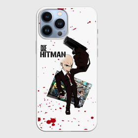 Чехол для iPhone 13 Pro Max с принтом ONE HITMAN в Кировске,  |  | hagemanto | hitman | one punch man | one punchman | onepunchman | saitama | sensei | агент 47 | аниме | ван панч мен | ванпанчмен | лысый плащ | манга | сайтама | сильнейший человек | учитель | хитман | человек одинудар | человек одного у