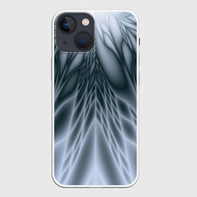 Чехол для iPhone 13 mini с принтом Лучи. Абстракция. в Кировске,  |  | fractal | geometric | gray | lines | pattern | rays | геометричный | геометрия | линии | лучи | серый | узор | фрактал