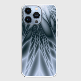 Чехол для iPhone 13 Pro с принтом Лучи. Абстракция. в Кировске,  |  | fractal | geometric | gray | lines | pattern | rays | геометричный | геометрия | линии | лучи | серый | узор | фрактал