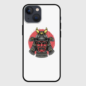 Чехол для iPhone 13 mini с принтом Красный Шлем Самурая в Кировске,  |  | азия | аниме | бушидо | воин | дракон | катана | китай | корея | маска | меч | самурай | шлем | япония