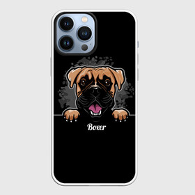 Чехол для iPhone 13 Pro Max с принтом Боксёр (Boxer) в Кировске,  |  | animal | boxer | bulldog | dog | fighting dog | pit bull | бойцовская собака | боксёр | бульдог | год собаки | друг человека | животное | кинолог | немецкий боксёр | пёс | питбуль | порода собак | собака боксёр | собаковод