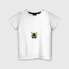 Детская футболка хлопок с принтом Pika game в Кировске, 100% хлопок | круглый вырез горловины, полуприлегающий силуэт, длина до линии бедер | pikachu | pokemon | squid game | игра кальмара | пикачу | покемон
