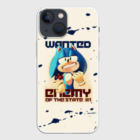 Чехол для iPhone 13 mini с принтом SONIC WANTED | СОНИК в Кировске,  |  | hedgehog | silver | silver the hedgehog | sonic | sonic boom | sonic the hedgehog | еж | ёж сонник | ежик | игры | кино | соник | сонник | фильм