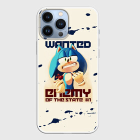 Чехол для iPhone 13 Pro Max с принтом SONIC WANTED | СОНИК в Кировске,  |  | hedgehog | silver | silver the hedgehog | sonic | sonic boom | sonic the hedgehog | еж | ёж сонник | ежик | игры | кино | соник | сонник | фильм