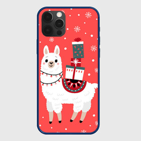 Чехол для iPhone 12 Pro Max с принтом Лама. Новый год в Кировске, Силикон |  | 2022 | christmas | llama | new year | альпака | животные | звери | зверюшки | кавай | лама | милота | милый | нг | новогодний | новый год | рождество