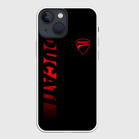 Чехол для iPhone 13 mini с принтом DUCATI BLACK RED LINE в Кировске,  |  | ducati | italy | moto | motocycle | racing | sport | дукати | италия | мото | мотоспорт | мотоцикл | рейсинг | спорт