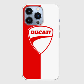 Чехол для iPhone 13 Pro с принтом DUCATI WHITE RED STYLE LOGO в Кировске,  |  | Тематика изображения на принте: ducati | italy | moto | motocycle | racing | sport | дукати | италия | мото | мотоспорт | мотоцикл | рейсинг | спорт