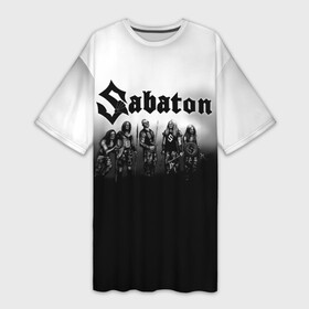 Платье-футболка 3D с принтом Участники группы Sabaton в Кировске,  |  | battle metal | panzerkampf | primo victoria | sabaton | the art of war | the great war | атака мертвецов | бисмарк | войны | группа | йоаким броден | латный ботинок | метал | ночные ведьмы | пауэр | рок | рыцарские доспехи | сабатон