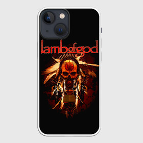 Чехол для iPhone 13 mini с принтом Череп в противогазе LOG в Кировске,  |  | alternative | lamb of god | log | metall | music | rock | альтернатива | ламб оф гад | ламб оф год | металл | музыка | рок