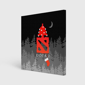 Холст квадратный с принтом Dota 2  С Новым годом в Кировске, 100% ПВХ |  | christmas | dota 2 | fir forest | happy new year | logo | moon | multiplayer | night | pc game | tree with balls | ёлка с шариками | еловый лес | компьютерная игра | логотип | луна | многопользовательская | ночь | рождество | с новым годом