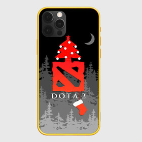 Чехол для iPhone 12 Pro с принтом Dota 2  С Новым годом в Кировске, силикон | область печати: задняя сторона чехла, без боковых панелей | christmas | dota 2 | fir forest | happy new year | logo | moon | multiplayer | night | pc game | tree with balls | ёлка с шариками | еловый лес | компьютерная игра | логотип | луна | многопользовательская | ночь | рождество | с новым годом