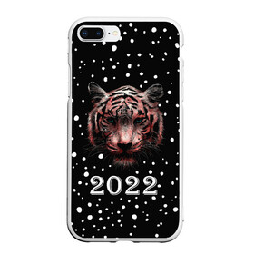 Чехол для iPhone 7Plus/8 Plus матовый с принтом New Year Immortal Tiger в Кировске, Силикон | Область печати: задняя сторона чехла, без боковых панелей | Тематика изображения на принте: 2022 | 22 | christmas | claus | deer | frost | immortal | new | santa | second | snow | spruce | symbol | team | three | tiger | tree | twenty | winter | year | второй | год | года | двадать | дед | елка | ель | зима | клаус | мороз | нового