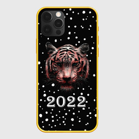 Чехол для iPhone 12 Pro с принтом New Year Immortal Tiger в Кировске, силикон | область печати: задняя сторона чехла, без боковых панелей | Тематика изображения на принте: 2022 | 22 | christmas | claus | deer | frost | immortal | new | santa | second | snow | spruce | symbol | team | three | tiger | tree | twenty | winter | year | второй | год | года | двадать | дед | елка | ель | зима | клаус | мороз | нового