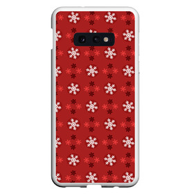 Чехол для Samsung S10E с принтом Snowflakes в Кировске, Силикон | Область печати: задняя сторона чехла, без боковых панелей | background | christmas | new year | snowflakes | texture | winter | зима | новогодний фон | новый год | рождество | снежинки | текстура