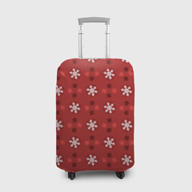 Чехол для чемодана 3D с принтом Snowflakes в Кировске, 86% полиэфир, 14% спандекс | двустороннее нанесение принта, прорези для ручек и колес | background | christmas | new year | snowflakes | texture | winter | зима | новогодний фон | новый год | рождество | снежинки | текстура
