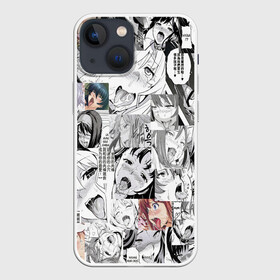 Чехол для iPhone 13 mini с принтом AHEGAO фон из девочек в Кировске,  |  | ahegao | ahego | anime | funny | vtuber | аниме | ахегао