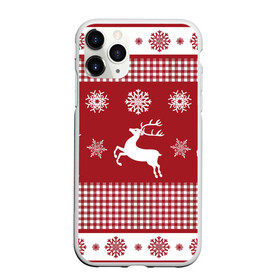 Чехол для iPhone 11 Pro матовый с принтом Узор с оленями в Кировске, Силикон |  | background | christmas | deer | holiday | new year | pattern | snowflakes | новый год | олени | праздник | рождество | снежинки | узор | фон