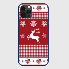 Чехол для iPhone 12 Pro Max с принтом Узор с оленями в Кировске, Силикон |  | background | christmas | deer | holiday | new year | pattern | snowflakes | новый год | олени | праздник | рождество | снежинки | узор | фон