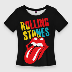 Женская футболка 3D Slim с принтом Роллинг Стоунз  Rolling Stones в Кировске,  |  | Тематика изображения на принте: heavy metal | metal | rock | rolling | rolling stones | stones | trash metal | губы | квартет | метал | рок | рок группа | рок группы | роллинг стоунз | трэш метал | хеви метал | язык