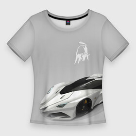 Женская футболка 3D Slim с принтом Lamborghini Concept sketch в Кировске,  |  | car | concept | italy | lamborghini | motorsport | power | prestige | sketch | автомобиль | автоспорт | италия | ламборгини | мощь | престиж | эскиз