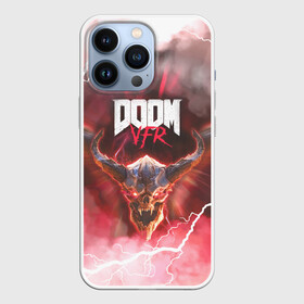 Чехол для iPhone 13 Pro с принтом DOOM VFR (VR) | FAN GAME в Кировске,  |  | Тематика изображения на принте: demons | devil | doom | doom eternal | doom slayer | doom vfr | doom vr | hell | poster | vfr | vr | ад | вфр | дум | игра | игры | постер | стрелялка | шлем реальности | шутер