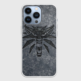 Чехол для iPhone 13 Pro с принтом THE WITCHER LOGO STONE в Кировске,  |  | Тематика изображения на принте: the witcher | ведьмак | зе витчер | игра | камень | компьютерная игра | лого | логотип