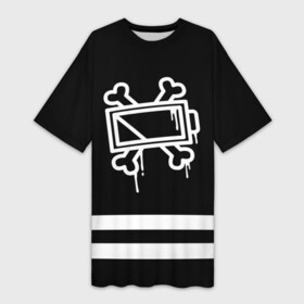 Платье-футболка 3D с принтом Murder Drones (кофта Узи) в Кировске,  |  | murder drones | serial designation n | uzi | дроны | мультфильм | роботы | серийный номер н | узи