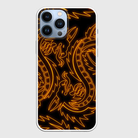 Чехол для iPhone 13 Pro Max с принтом ОГНЕННЫЕ ДРАКОНЫ НЕОН   NEON FIRE DRAGONS в Кировске,  |  | china | dragon | japan | neon | texture | драконы | китай | мифология | неон | неоновые драконы | текстура | япония