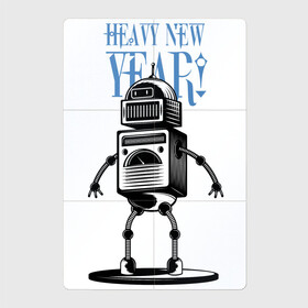 Магнитный плакат 2Х3 с принтом Heavy New Robot Year в Кировске, Полимерный материал с магнитным слоем | 6 деталей размером 9*9 см | holiday | joke | new year | robot | новый год | праздник | робот | шутка