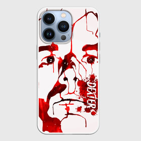 Чехол для iPhone 13 Pro с принтом Декстер, портрет кровью в Кировске,  |  | dexter | декстер | декстер морган | кровавый | кровь | маниак | мясник из бейхарбор | потёки | правосудие декстера | пятна крови | сериалы