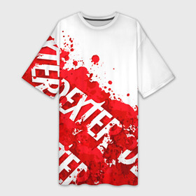 Платье-футболка 3D с принтом Декстер, пятна крови в Кировске,  |  | dexter | декстер | декстер морган | кровавый | кровь | маниак | мясник из бейхарбор | потёки | правосудие декстера | пятна крови | сериалы