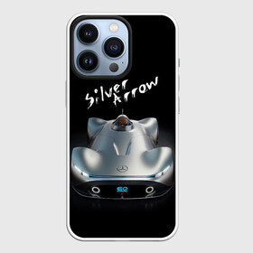 Чехол для iPhone 13 Pro с принтом Mercedes Benz EQ Silver Arrow concept 2021 в Кировске,  |  | arrow | car | concept | germany | mersedes benz | motorsport | power | prestige | silver | автомобиль | автоспорт | германия | мерседес | мощь | престиж | стрела