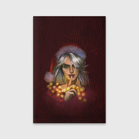 Обложка для паспорта матовая кожа с принтом Цирилла The Witcher в Кировске, натуральная матовая кожа | размер 19,3 х 13,7 см; прозрачные пластиковые крепления | девушка | надпись | огоньки | персонаж | шапка