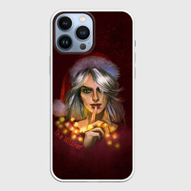 Чехол для iPhone 13 Pro Max с принтом Цирилла The Witcher в Кировске,  |  | девушка | надпись | огоньки | персонаж | шапка