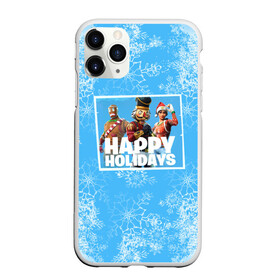 Чехол для iPhone 11 Pro матовый с принтом Happy holidays Fortnite в Кировске, Силикон |  | Тематика изображения на принте: игра | персонажи | снег | снежинки | фото