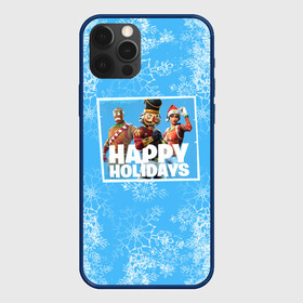 Чехол для iPhone 12 Pro Max с принтом Happy holidays Fortnite в Кировске, Силикон |  | игра | персонажи | снег | снежинки | фото