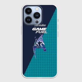 Чехол для iPhone 13 Pro с принтом Adrenaline GAME FUEL синий паттерн в Кировске,  |  | adrenaline | adrenaline game fuel | adrenaline rush | game fuel | gaming | online gaming | pattern | адреналин | адреналин раш | игры