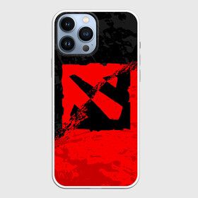 Чехол для iPhone 13 Pro Max с принтом DOTA 2 RED BLACK LOGO, БРЫЗГИ КРАСОК в Кировске,  |  | bristleback | dota | dota 2 | dota2 | heroes | invoker | lina | og team | pudge | shadow | team liquid | team spirit | the international | windranger | бристелбек | бристл | брызги красок | дота | дота 2 | дота2 | краски | пудж | тень | урса