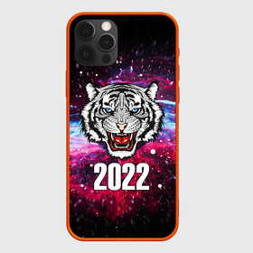 Чехол для iPhone 12 Pro с принтом ЧЁРНЫЙ ТИГР НОВЫЙ ГОД 2022   GRAY TIGER NEW YEAR в Кировске, силикон | область печати: задняя сторона чехла, без боковых панелей | 2022 | beast | merry christmas | new year | red bow | santa hat | snow | tiger | winter | winter is coming | year of the tiger | год тигра | дед мороз | животные | звери | зверь | зима | зима 2022 | зима близко | новог | новогодни