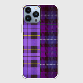 Чехол для iPhone 13 Pro Max с принтом Purple Checkered в Кировске,  |  | Тематика изображения на принте: в клетку | клеточка | клетчатая фиолетовая | клетчатые вещи | рубашка в клетку | тартан | фиолетовая клетка | фиолетовые квадраты | шотландская клетка