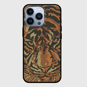 Чехол для iPhone 13 Pro с принтом Морда тигра на весь экран в Кировске,  |  | Тематика изображения на принте: большая кошка | год тигра | животное | полосы | тигр | хищник